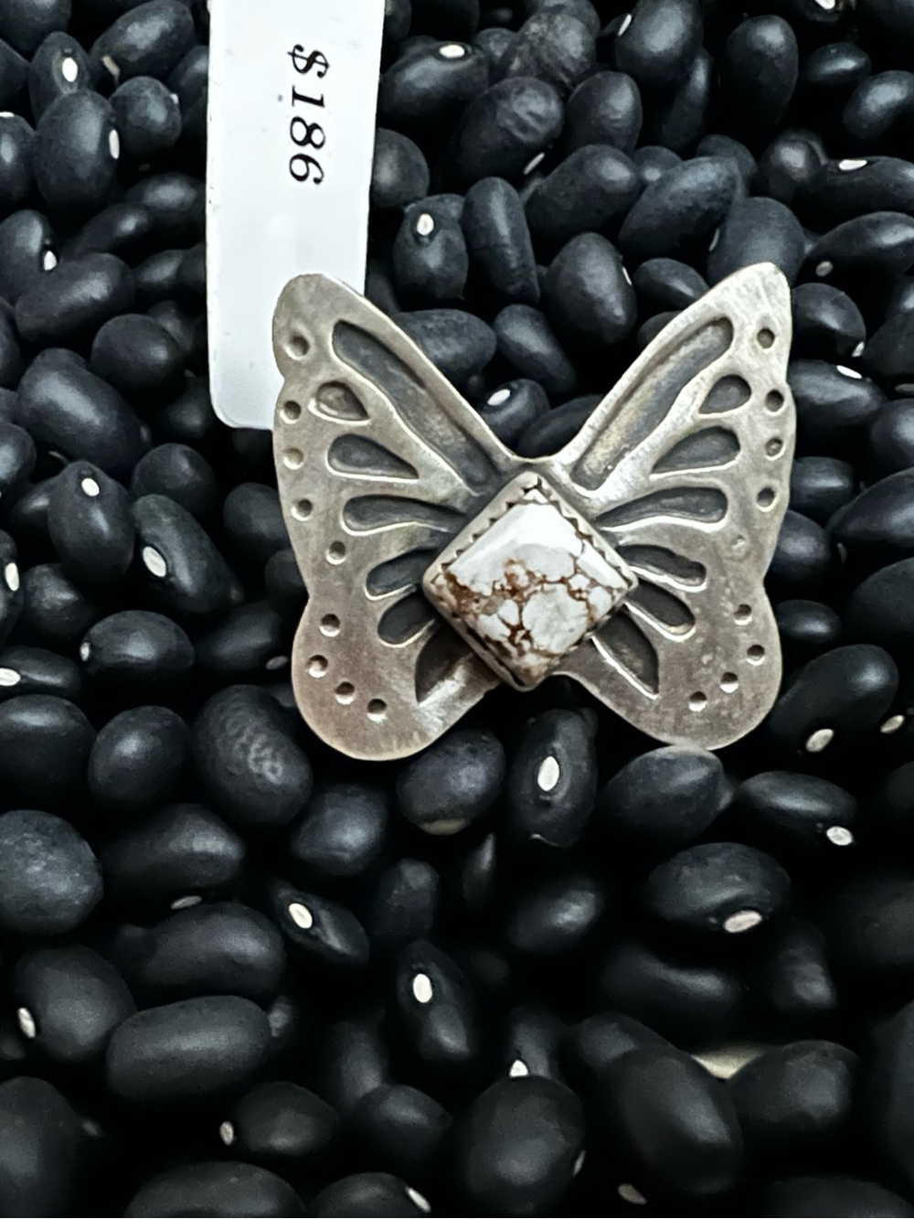 Sterling Silver Wild Horse Butterfly Ring